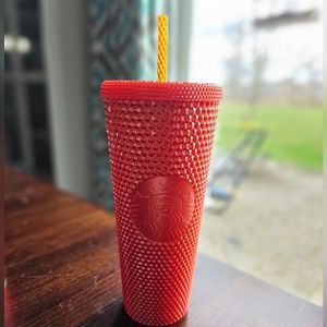 2022 Shimmer Orange Starbucks Studded Tumbler